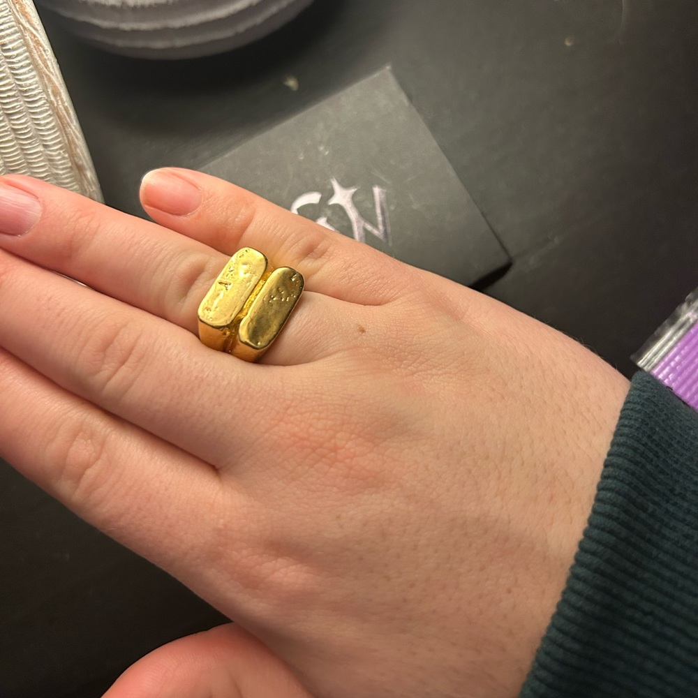 Double Rectangle Signet Ring size 7